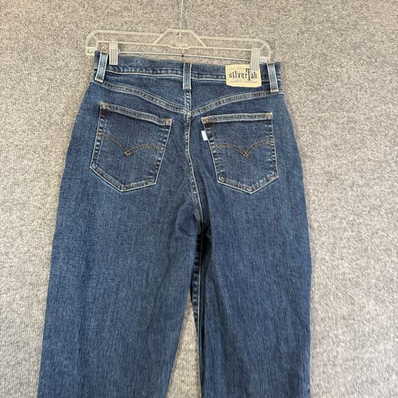 Levis SilverTab Jeans Womens 28x27 Blue Denim Denim Mom Jean High Rise - Picture 10 of 12